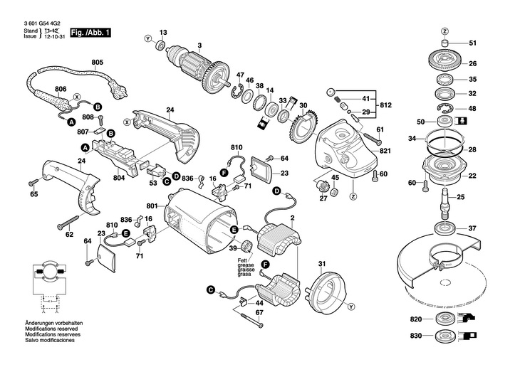 POLIZOR UNGHIULAR GW  (3601G544G2)  GWS 24230 / 127 V /SAM