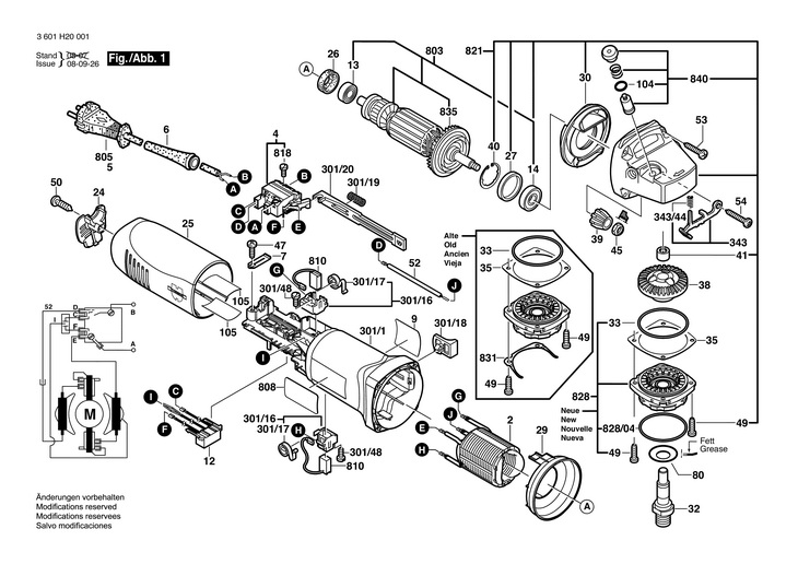 POLIZOR UNGHIULAR  (3601H20001)  EWS 115 / 230 V /EU