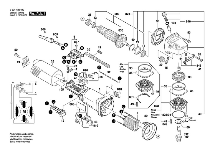 POLIZOR UNGHIULAR  (3601H20040)  GWS 8115 / 240 V /AUS