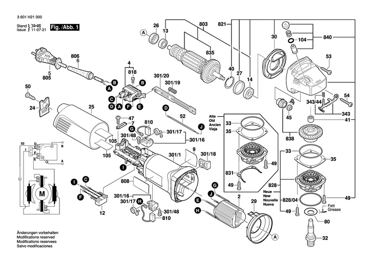 POLIZOR UNGHIULAR  (3601H21000)  GWS 10125 / 230 V /EU