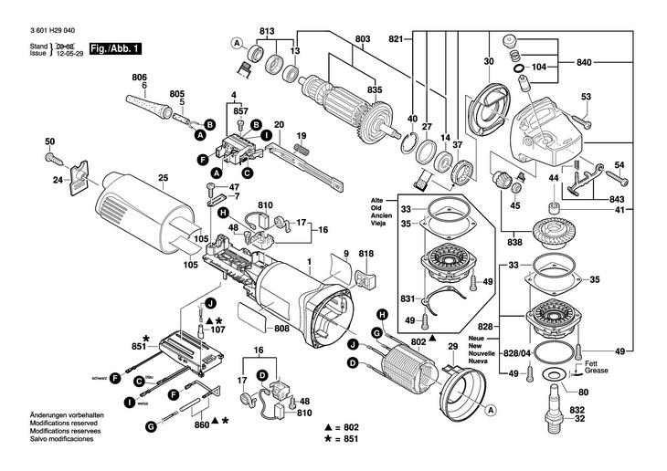 POLIZOR UNGHIULAR  (3601H29040)  GWS 14125 CIT / 240 V /AUS