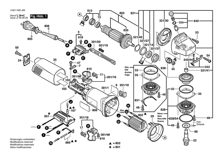 POLIZOR UNGHIULAR  (3601H29J00)  GWS 14125 INOX / 230 V /EU