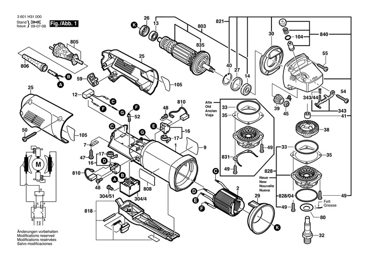 POLIZOR UNGHIULAR  (3601H31000)  GWS 8115 Z / 230 V /EU