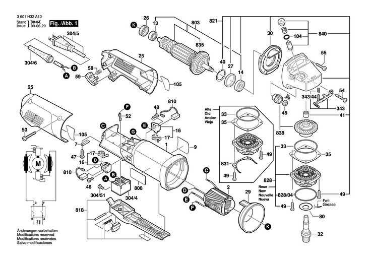 POLIZOR UNGHIULAR  (3601H32A10)  1811 PS / 120 V /USA