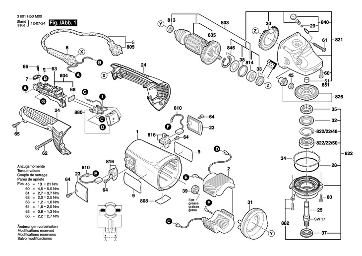 POLIZOR UNGHIULAR  (3601H50M00)  GWS 20230JH / 230 V /EU