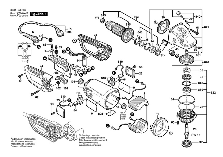 POLIZOR UNGHIULAR  (3601H54R06)  BAG 2301 CLBF / 230 V /EU
