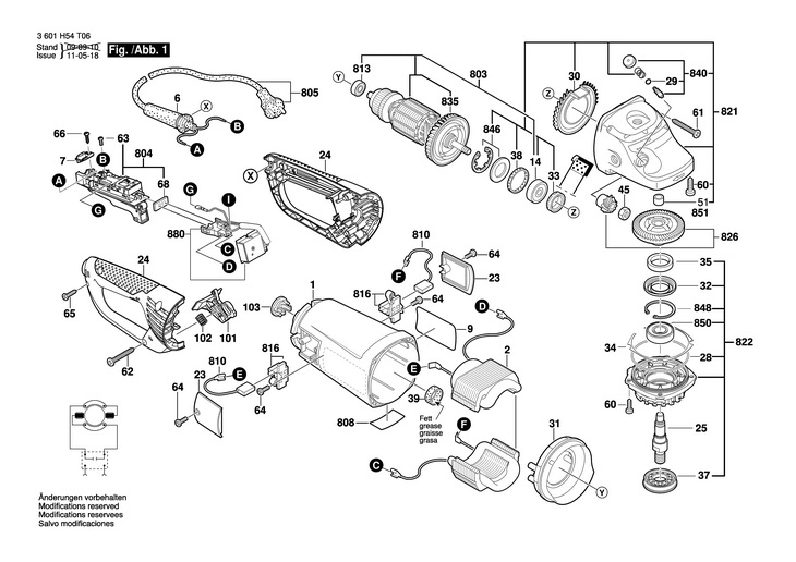POLIZOR UNGHIULAR  (3601H54T06)  BAG 2301 CLB / 230 V /EU