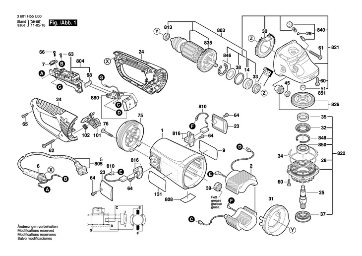 POLIZOR UNGHIULAR  (3601H55U00)  GWS 26180 JBV / 230 V /EU