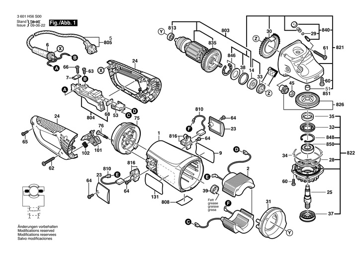 POLIZOR UNGHIULAR  (3601H56S00)  GWS 26230 JBV / 230 V /EU