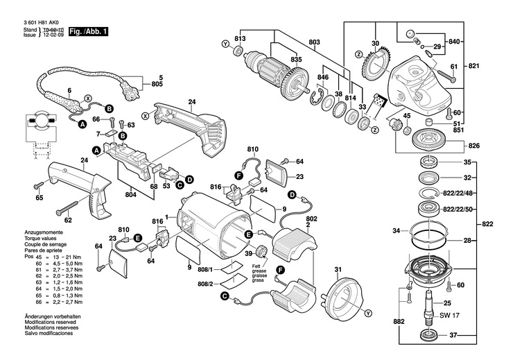 POLIZOR UNGHIULAR  (3601H81AK0)  GWS 22180 / 230 V /ASI