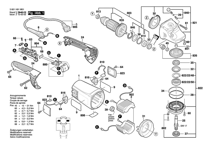 POLIZOR UNGHIULAR  (3601H81M01)  GWS 22180 JH / 230 V /EU