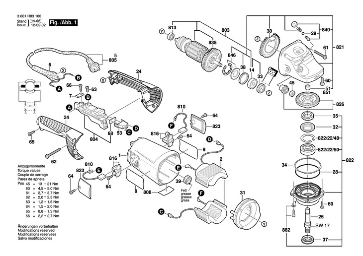 POLIZOR UNGHIULAR  (3601H83100)  GWS 24180 H / 0 V /