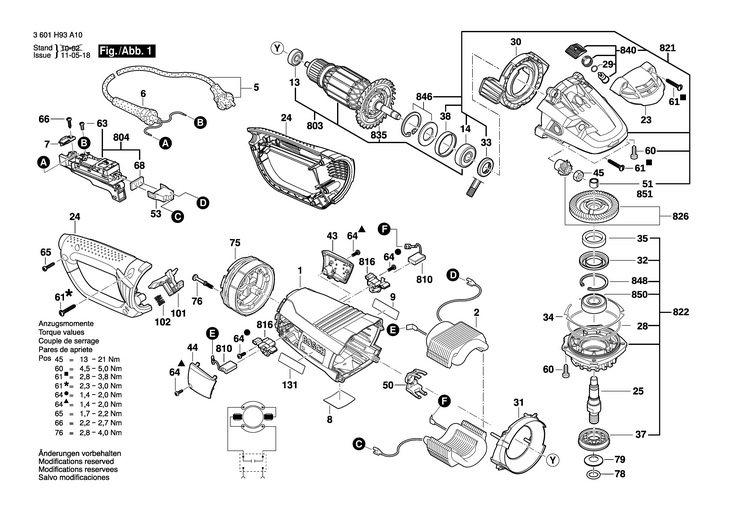 POLIZOR UNGHIULAR  (3601H93A10)  19946 / 120 V /USA