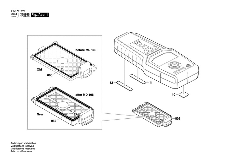 DETECTOR DE METALE  (3601K81000)  GMS 120 / 0 V /EU