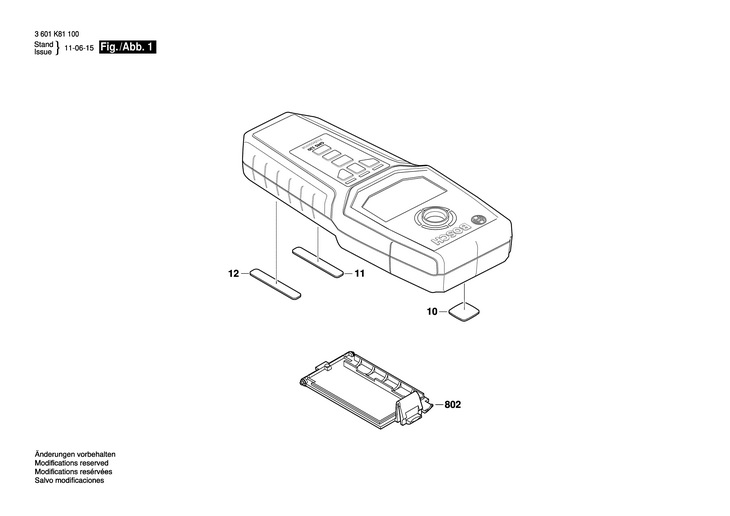 DETECTOR DE METALE  (3601K81100)  GMS 100 / 230 V /EU