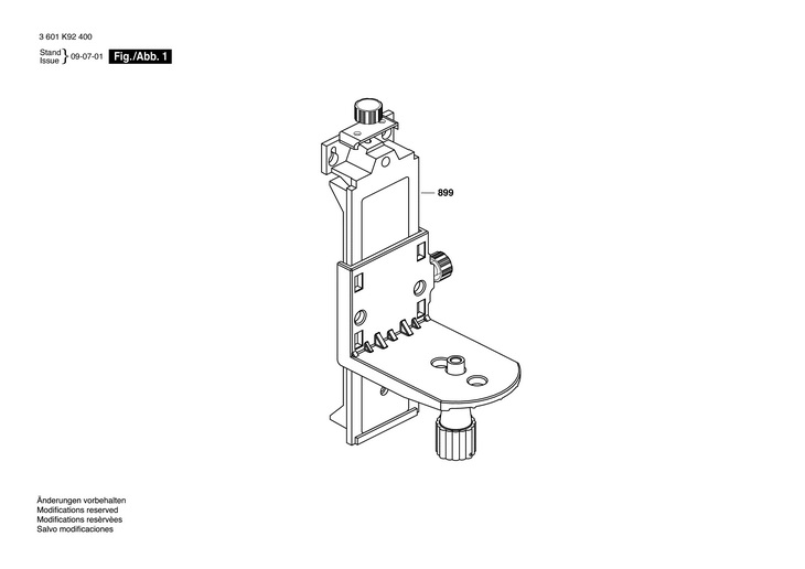 SUPORT  (3601K92400)  WM4 / 0 V /EU