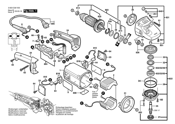 POLIZOR UNGHIULAR  (3603C59V00)  PWS 20230 J / 230 V /EU