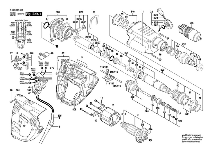 CIOCAN ROTOPERCUTOR  (3603C93000)  PBH 2800 RE / 230 V /EU