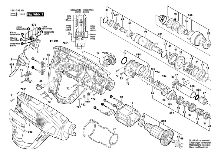 CIOCAN ROTOPERCUTOR  (3603CA9301)  PBH 2100 SRE / 230 V /EU