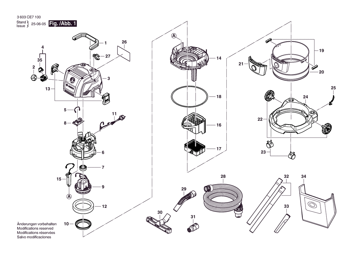 ASPIRATOR UNIVERSAL PAS15-220 GB 230V