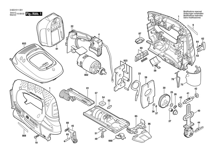 FERASTRAU VERTICAL CU ACU  (3603K11001)  PST 18 LI / 18 V /EU