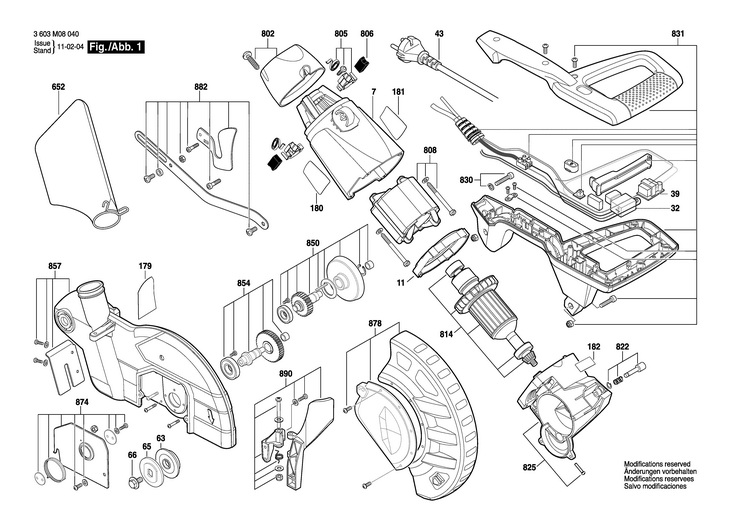 FERASTRAU CIRC. STATIONAR  (3603M08040)  PCM 1800 SD / 240 V /AUS