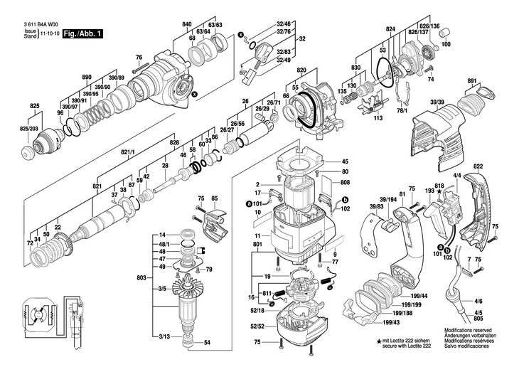 CIOCAN ROTOPERCUTOR  (3611B4AW00)  H 28MLS / 230 V /EU