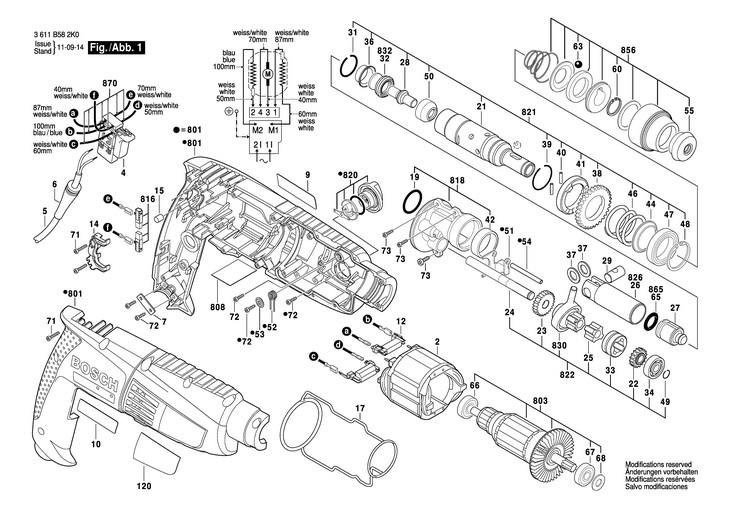 CIOCAN ROTOPERCUTOR  (3611B582K0)  GBH 218 E / 230 V /ASI