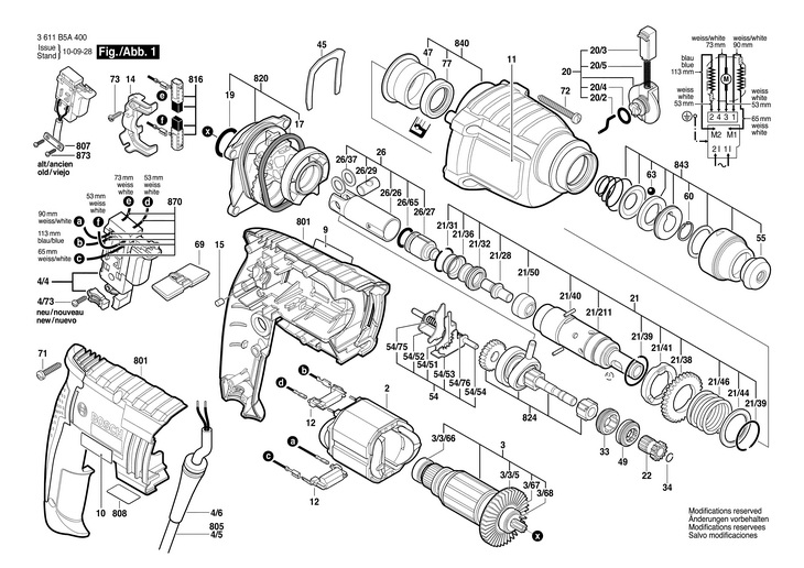 CIOCAN ROTOPERCUTOR  (3611B5A400)  GBH 220 D / 230 V /EU