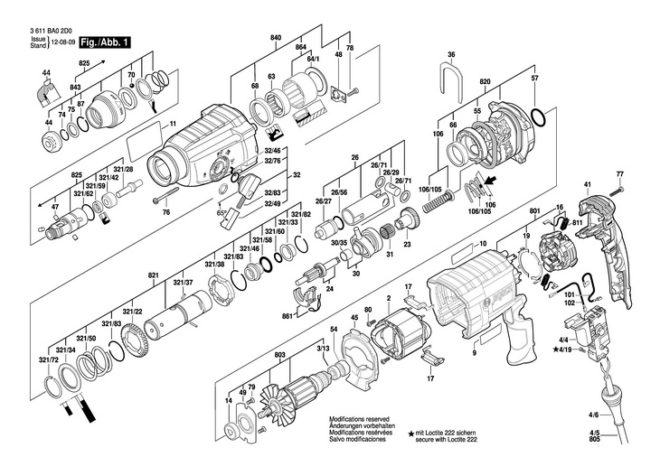 CIOCAN ROTOPERCUTOR  (3611BA02D0)  GBH 224 D / 127 V /BR