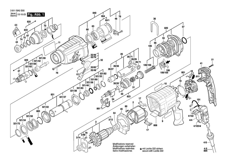CIOCAN ROTOPERCUTOR  (3611BA0S00)  321 / 230 V /EU