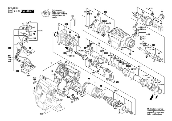 CIOCAN ROTOPERCUTOR ACU  (3611J00R09)  BACHD36V LI / 36 V /EU