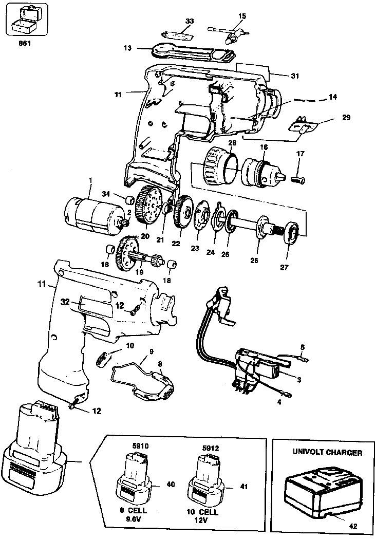 5912   CORDLESS DRILL  Type 1