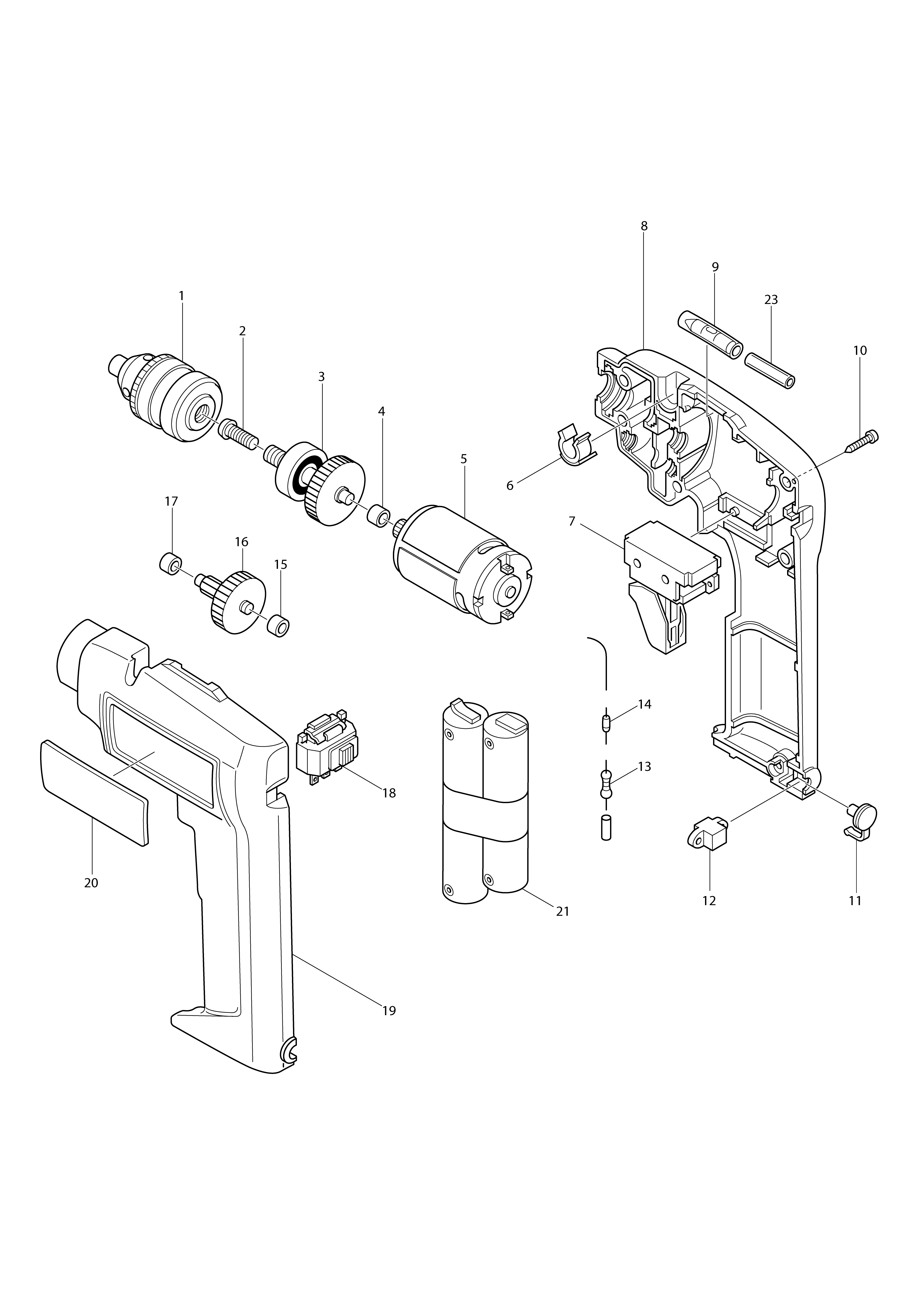 CORDLESS DRIVER DRILL 10MM MAKITA 6070D
