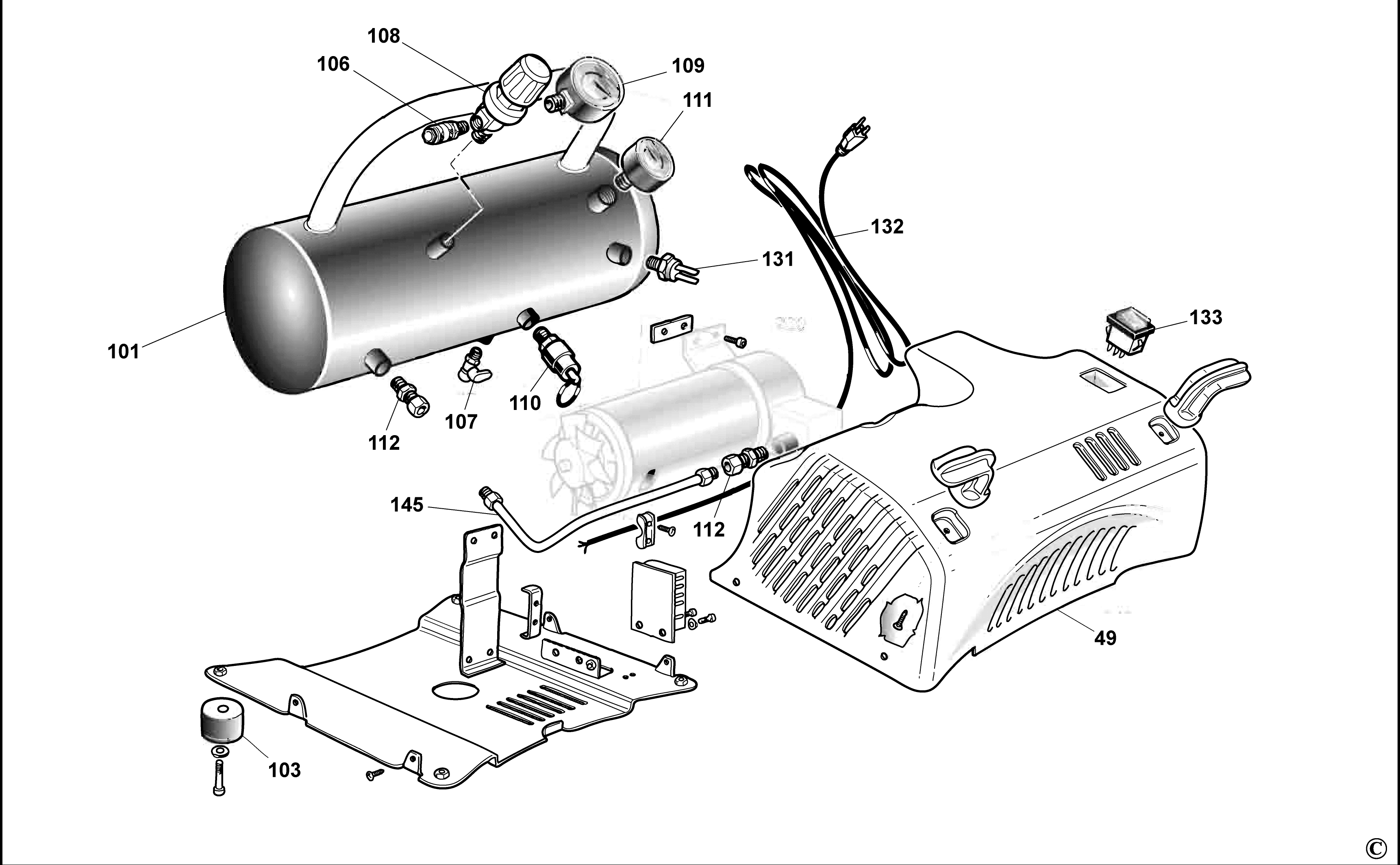 COMPRESOR STANLEY 8213360SCR001 Type REV A