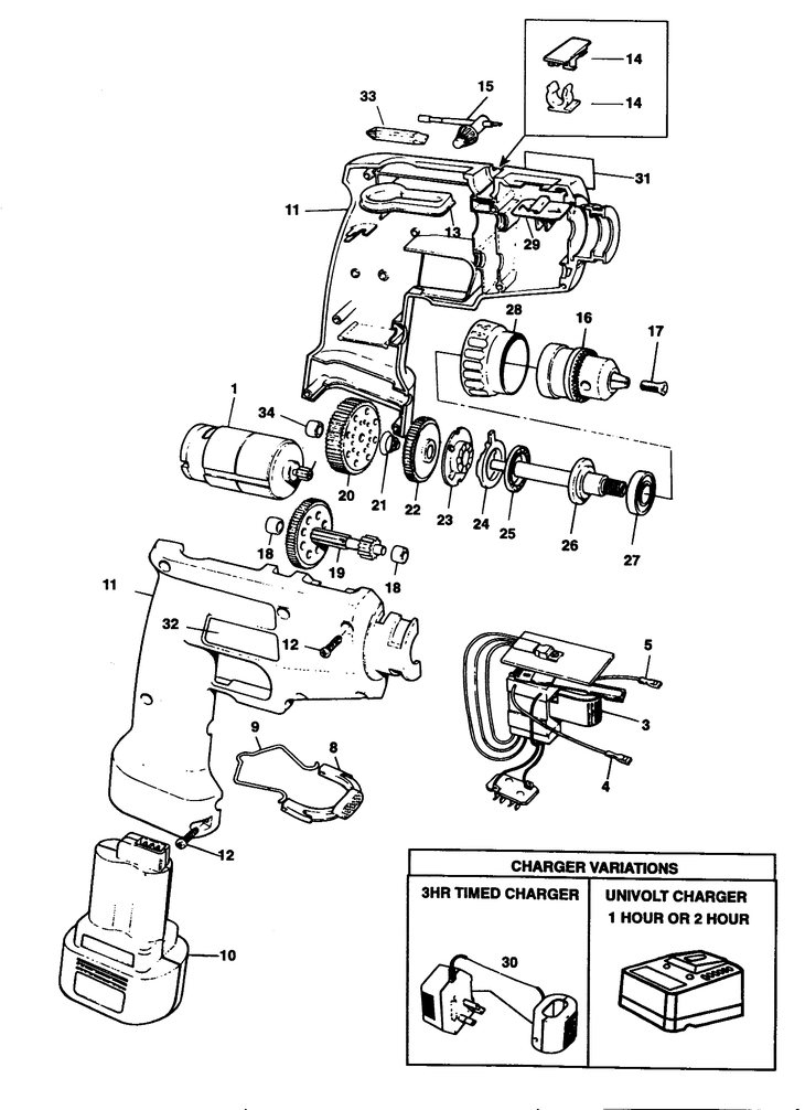9015   CORDLESS DRILL  Type 1
