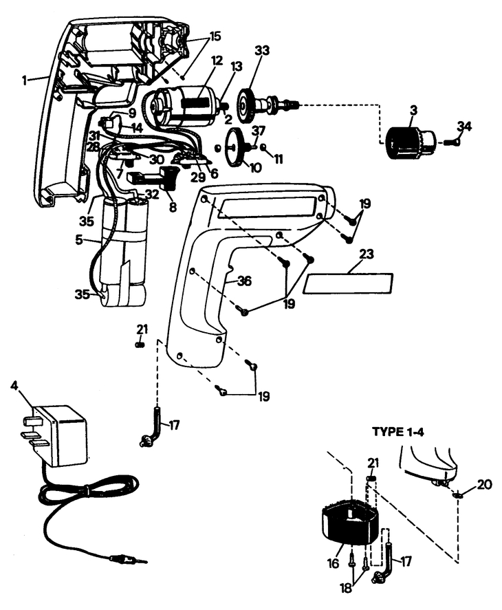 9020   CORDLESS DRILL  Type 1