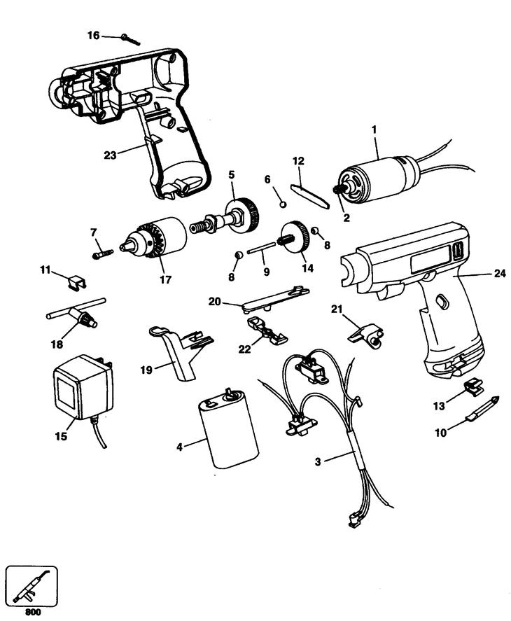 9045   CORDLESS DRILL  Type 3