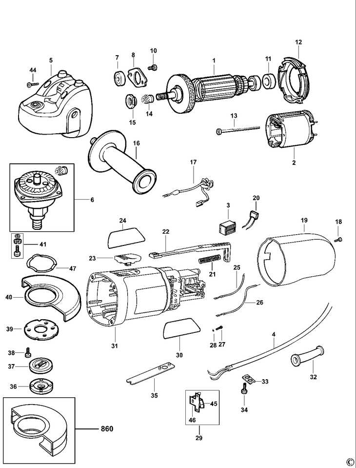 AST6   SMALL ANGLE GRINDER  Type 4