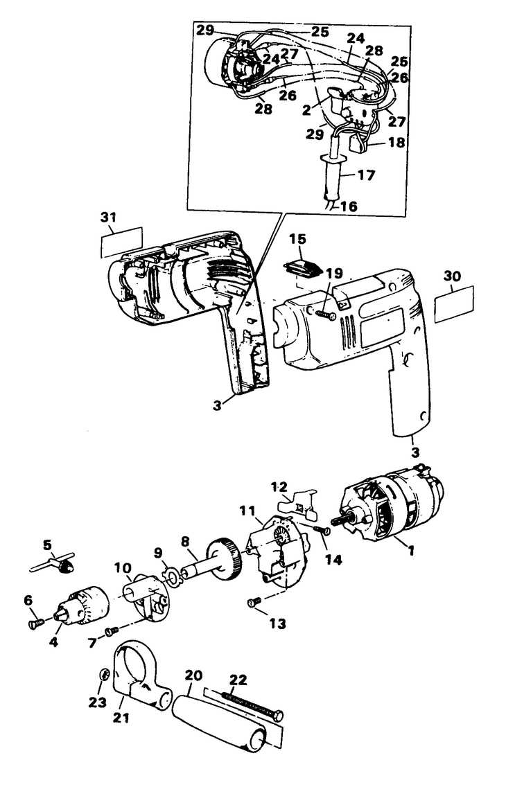 BD555   HAMMER DRILL  Type 1