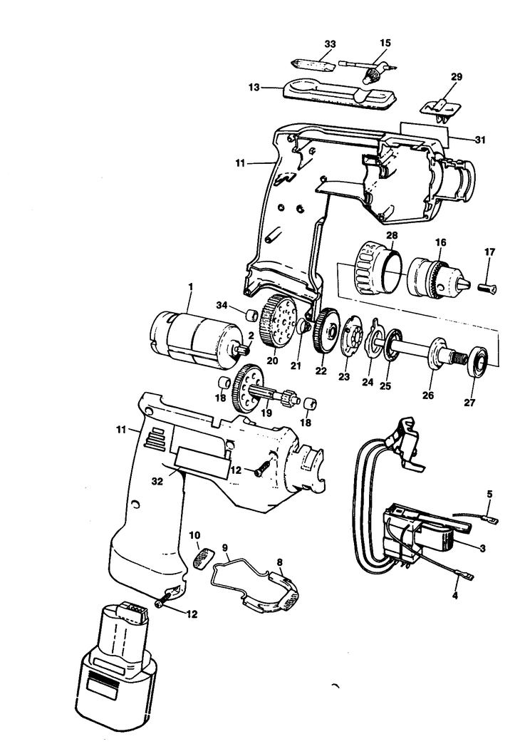 BD9052   CORDLESS DRILL  Type 1