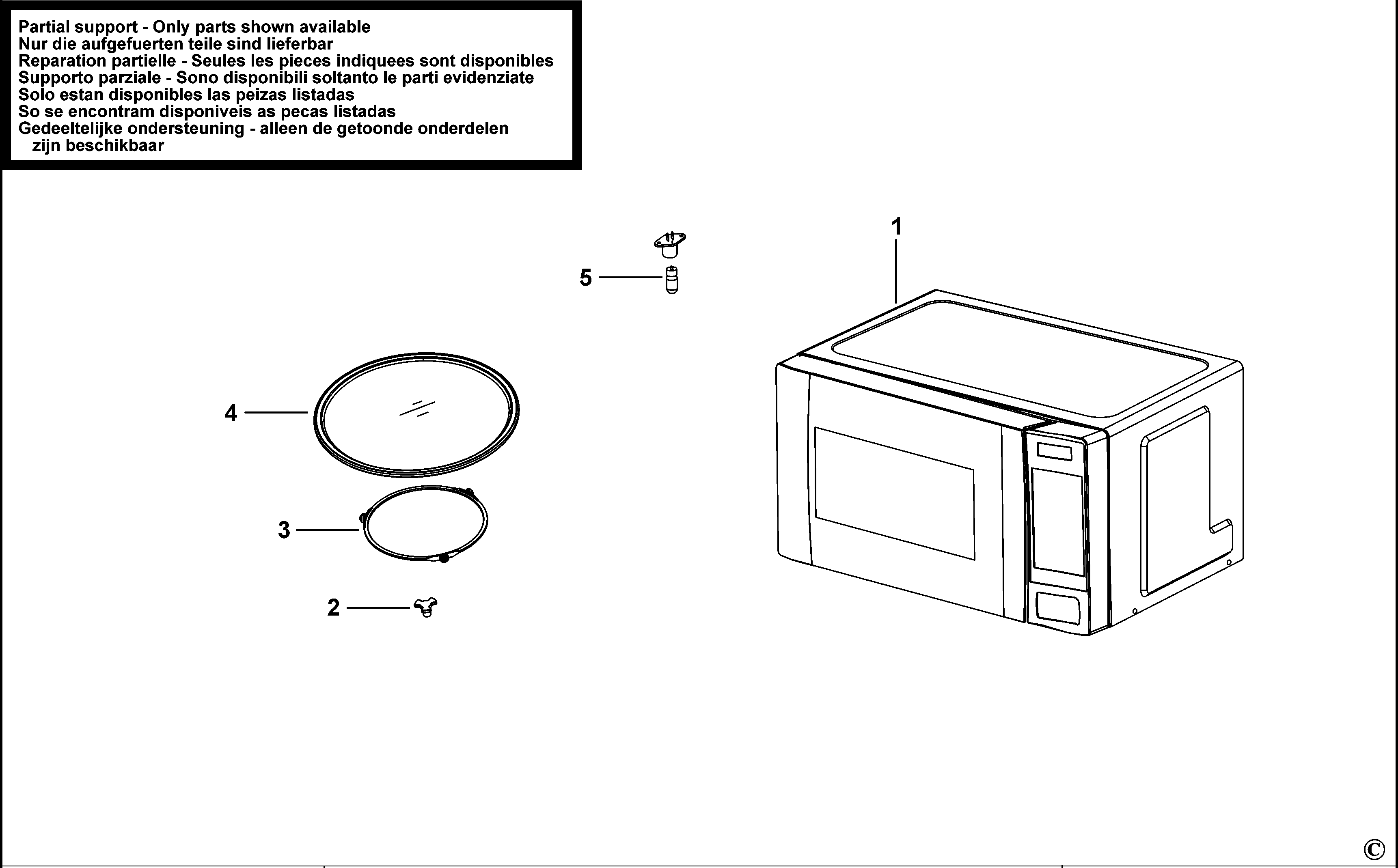 CUPTOR CU MICROUNDE BLACK+DECKER BDMOW010 Type 1