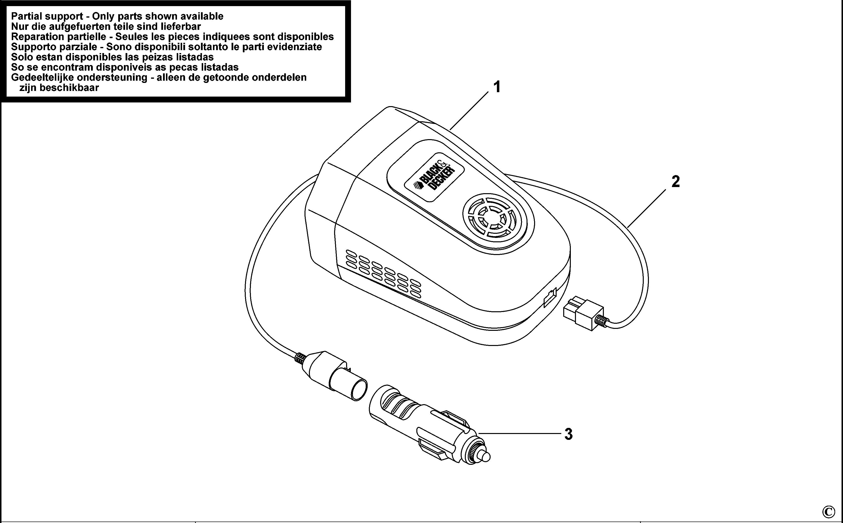 INVERTOR DE PUTERE BLACK+DECKER BDPC100A Type 1