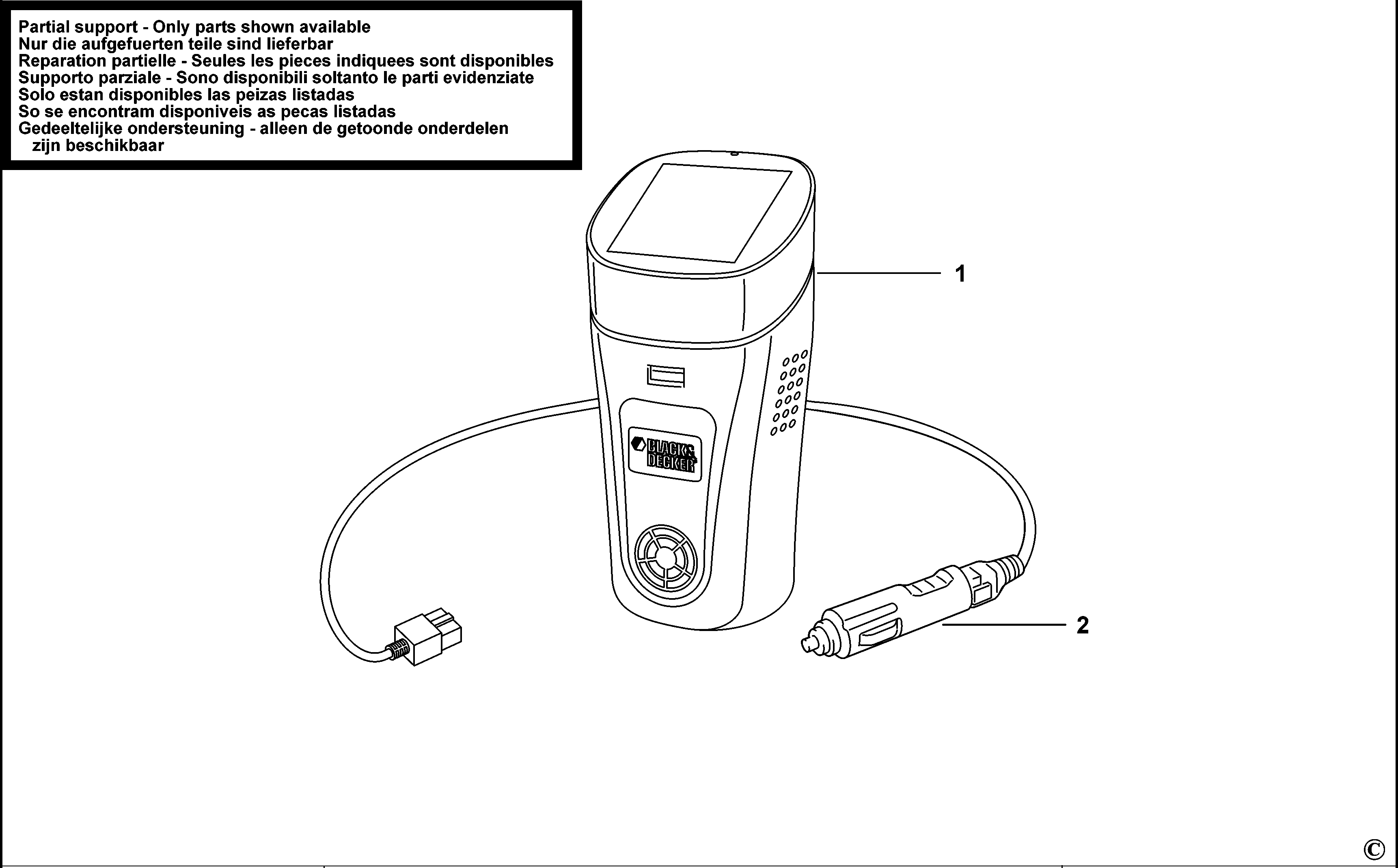 INVERTOR DE PUTERE BLACK+DECKER BDPC100C Type 1