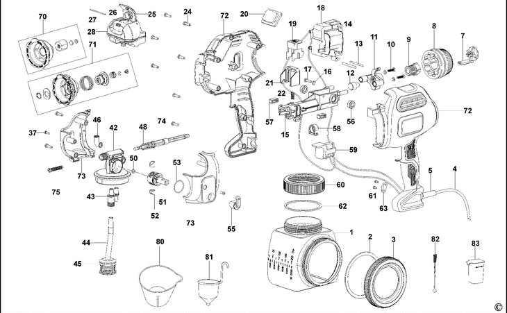 BDPS400  SPRAY GUN  Type 1