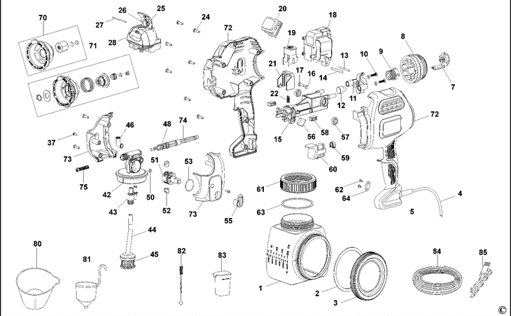 BDPS600  SPRAY GUN  Type 1