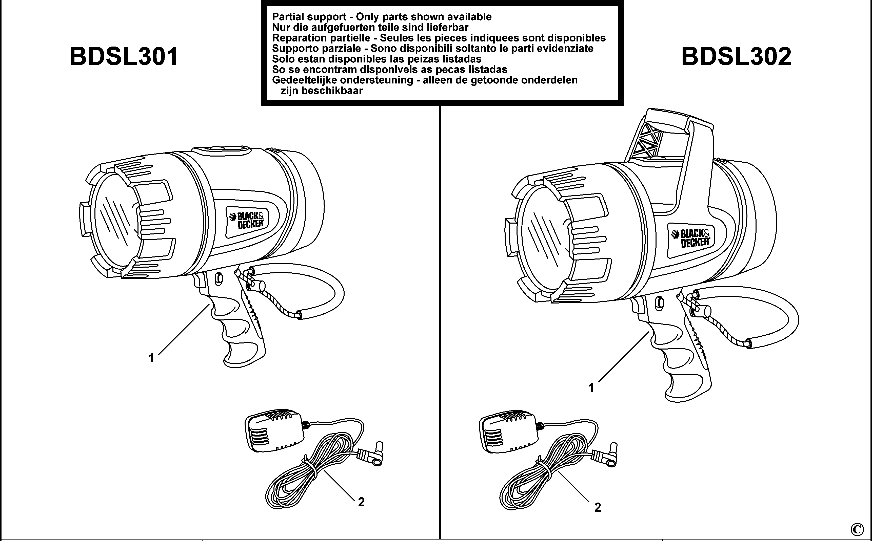 PROIECTOR BLACK+DECKER BDSL301 Type 1