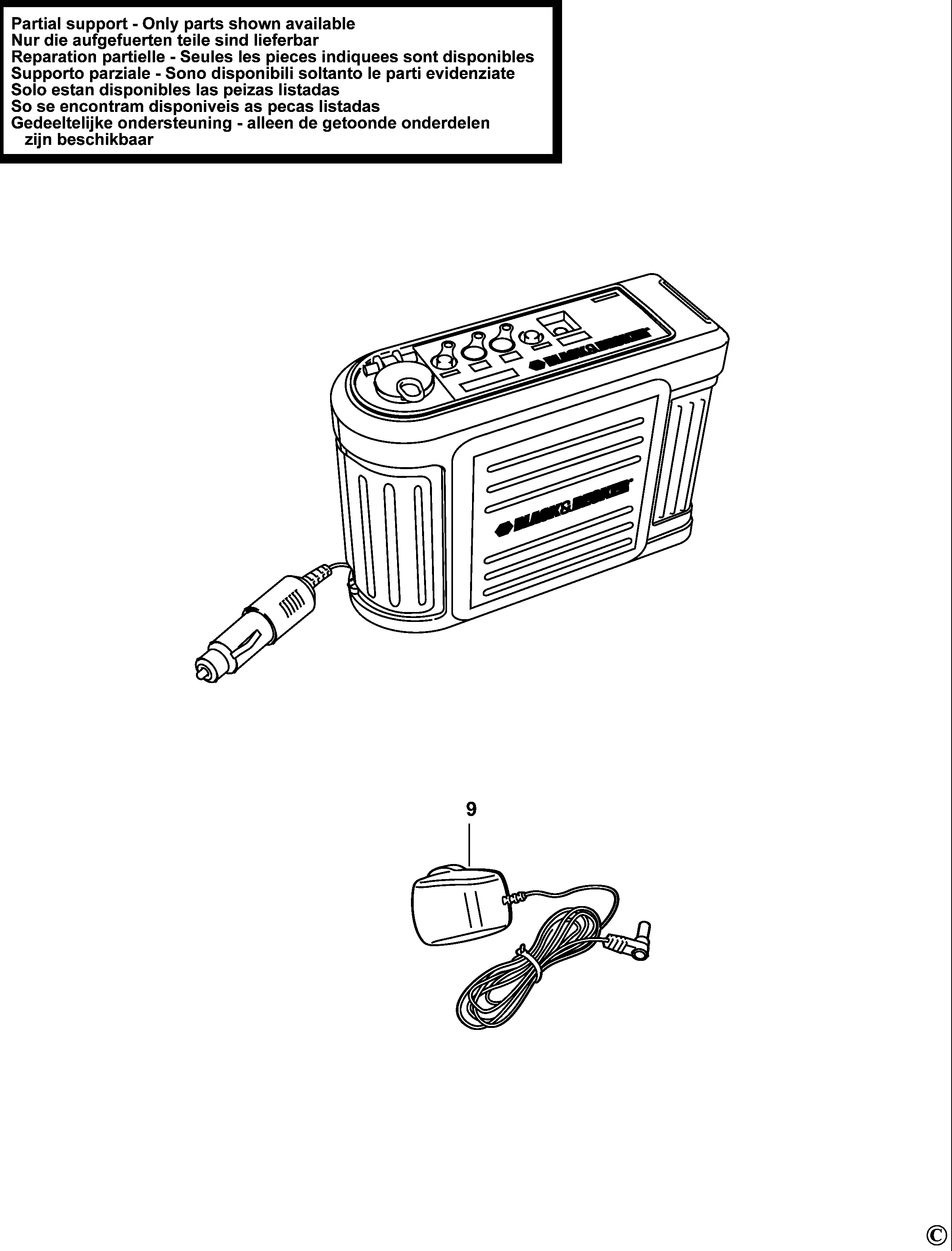 BOOSTER DE BATERIE BLACK+DECKER BDV040 Type 1
