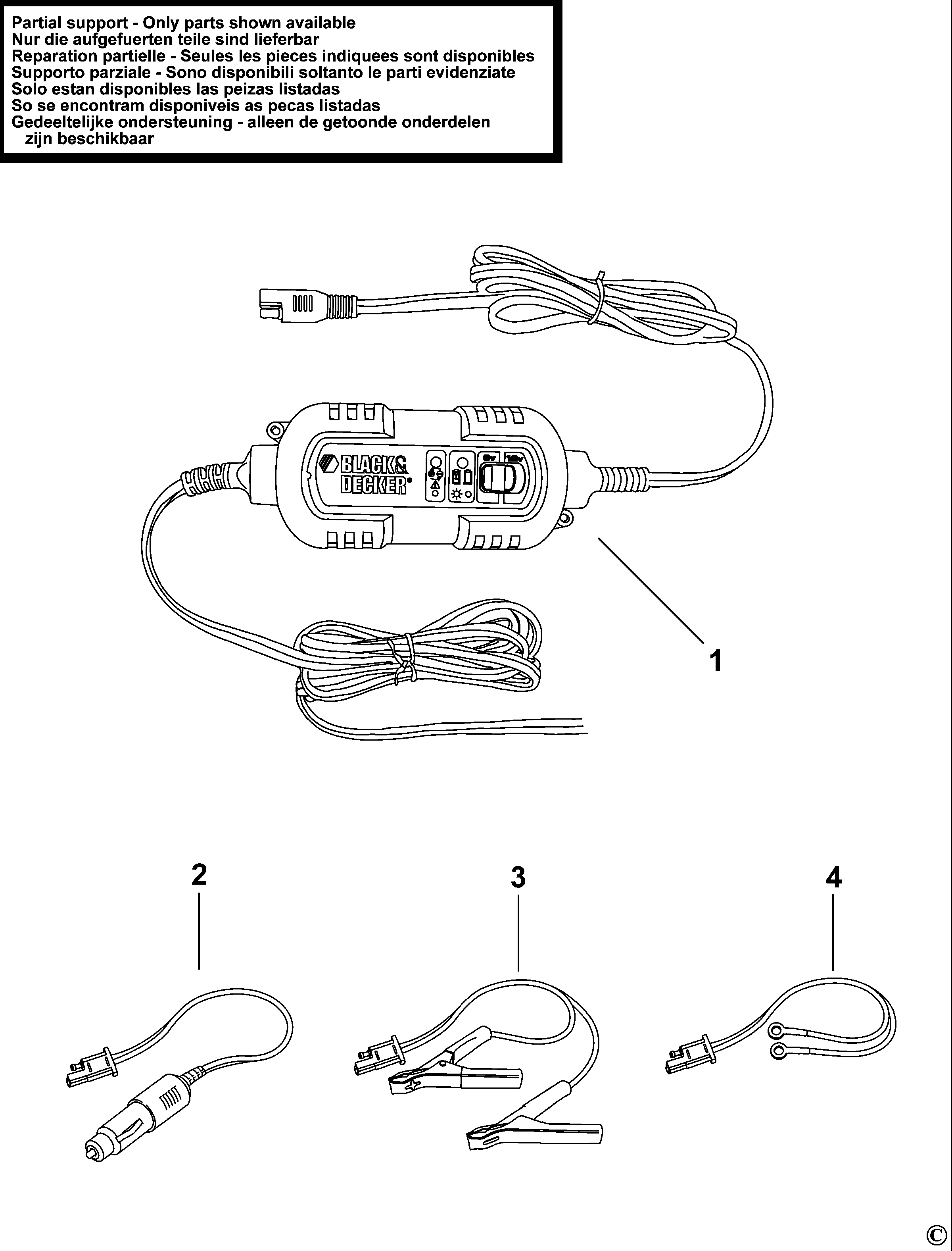 BOOSTER DE BATERIE BLACK+DECKER BDV090 Type 1