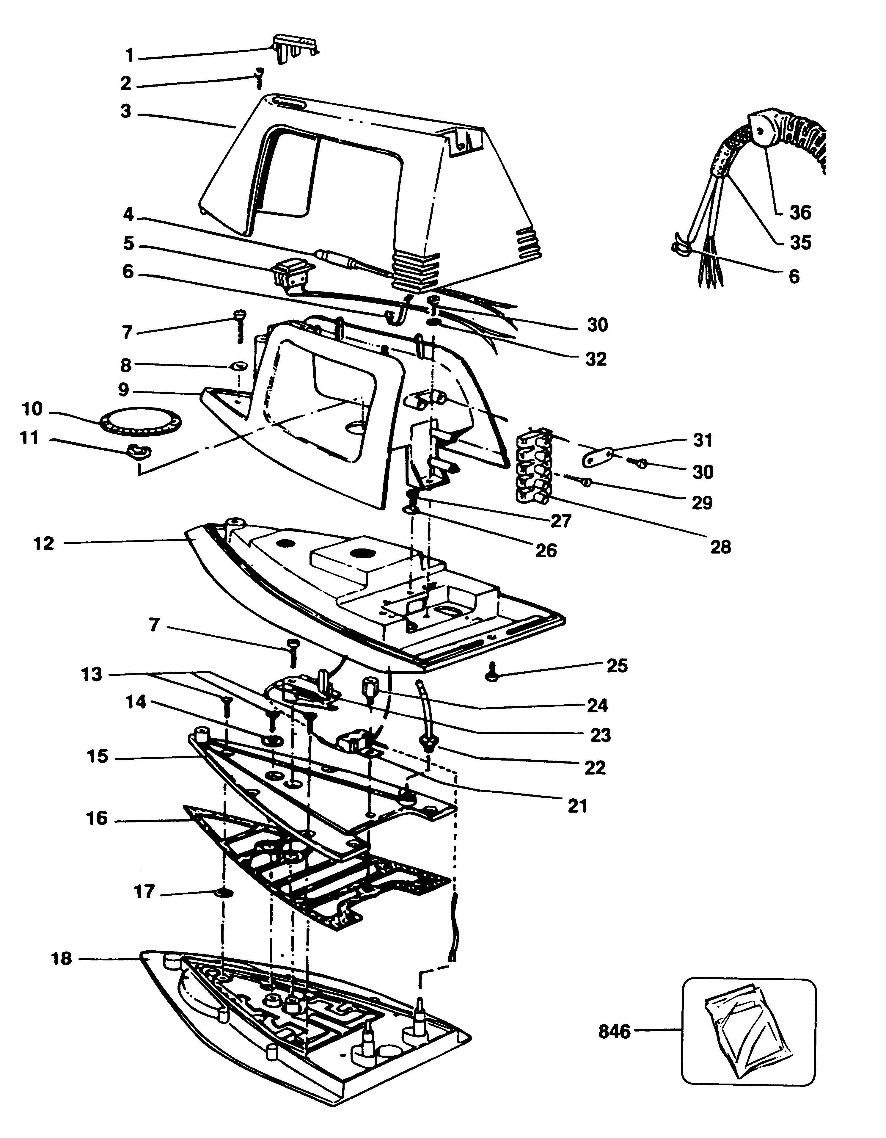 UNITATE MANA DE FIER BLACK+DECKER BR150-----B Type 1